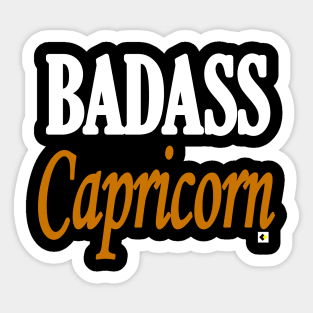 BADASS Capricorn Sticker